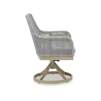 Signature Design by Ashley Seton Creek Chaise de salle à manger pivotante extérieure (lot de 2), gris
