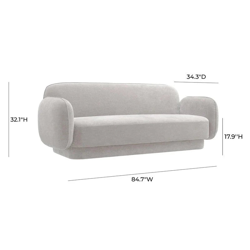 Canapé en velours texturé Kandor - 84,7L x 34,3P x 32,1H