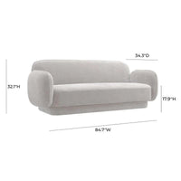 Canapé en velours texturé Kandor - 84,7L x 34,3P x 32,1H