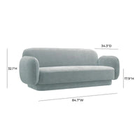 Canapé en velours texturé Kandor - 84,7L x 34,3P x 32,1H