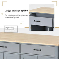 Dessert de cuisine essentiel en MDF avec plateau en bois massif, roues verrouillables et porte-épices