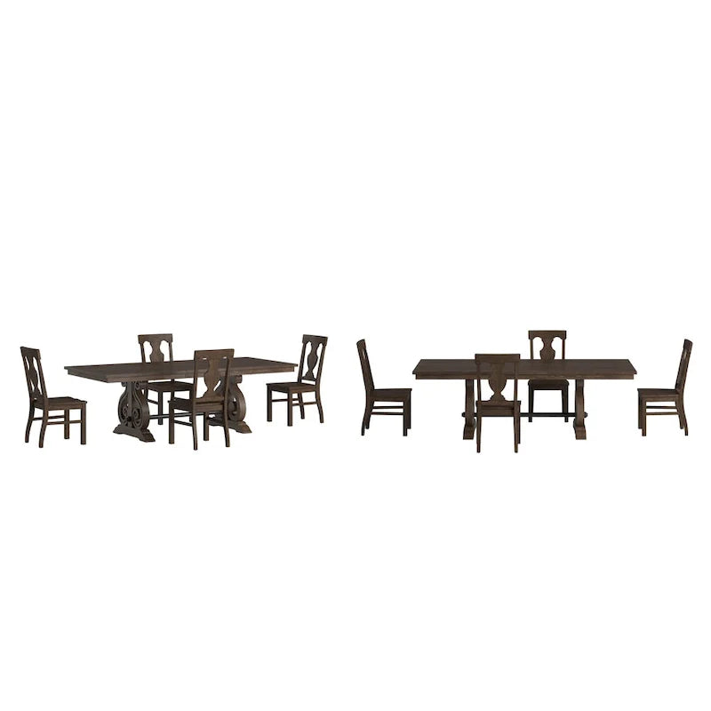 Ensemble de salle à manger extensible Vikos Wood