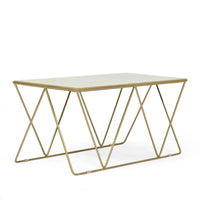 Table basse moderne Sardis en marbre fabriquée à la main par Christopher Knight Home - 37,00 L x 19,00 l x 18,00 H