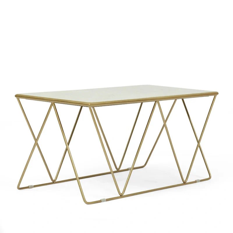 Table basse moderne Sardis en marbre fabriquée à la main par Christopher Knight Home - 37,00 L x 19,00 l x 18,00 H