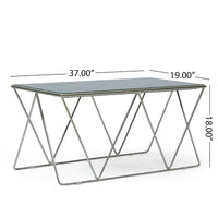 Table basse moderne Sardis en marbre fabriquée à la main par Christopher Knight Home - 37,00 L x 19,00 l x 18,00 H