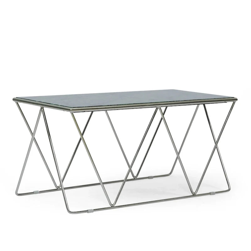 Table basse moderne Sardis en marbre fabriquée à la main par Christopher Knight Home - 37,00 L x 19,00 l x 18,00 H
