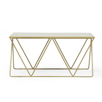 Table basse moderne Sardis en marbre fabriquée à la main par Christopher Knight Home - 37,00 L x 19,00 l x 18,00 H