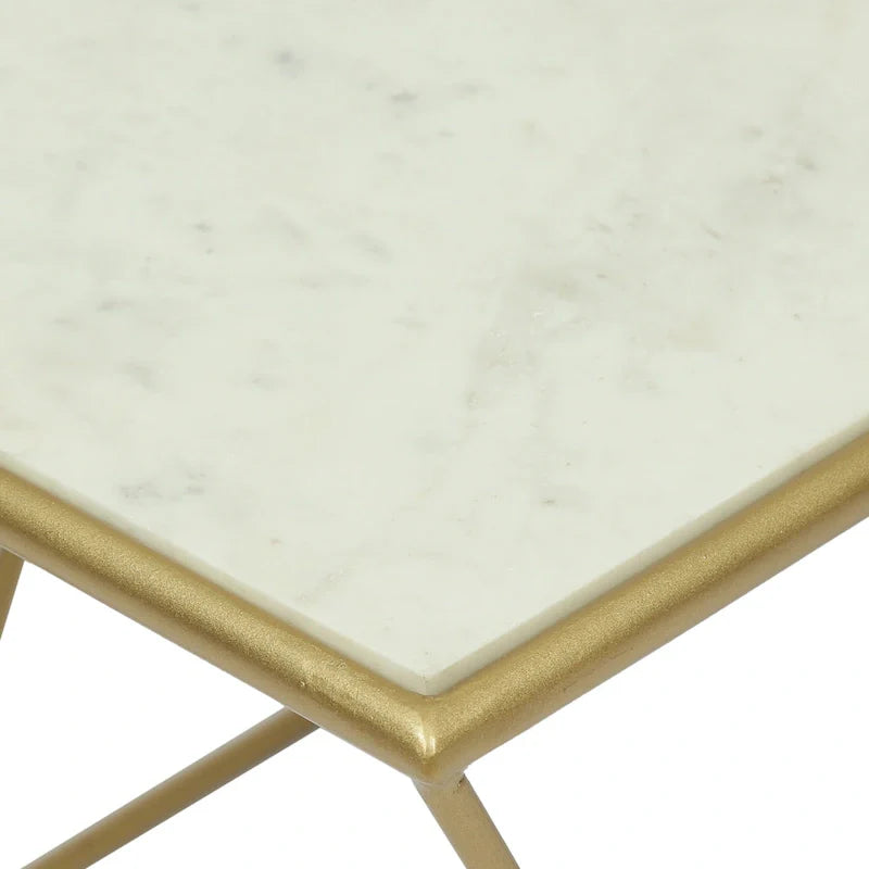 Table basse moderne Sardis en marbre fabriquée à la main par Christopher Knight Home - 37,00 L x 19,00 l x 18,00 H