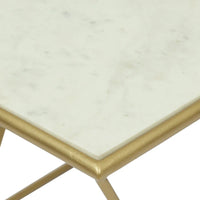 Table basse moderne Sardis en marbre fabriquée à la main par Christopher Knight Home - 37,00 L x 19,00 l x 18,00 H