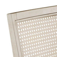 Chaises de salle à manger Ronda en lin beige et dossier en rotin (Lot de 2)