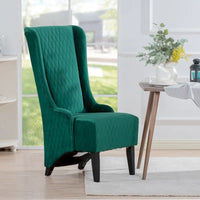 Fauteuil d'appoint rembourré avec pieds en bois