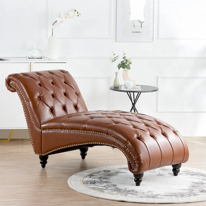 Fauteuil d'appoint rembourré avec pieds en bois
