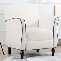 Fauteuil d'appoint rembourré avec pieds en bois