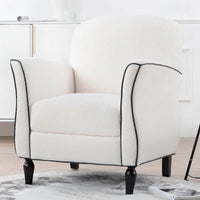 Fauteuil d'appoint rembourré avec pieds en bois