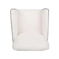 Fauteuil d'appoint rembourré avec pieds en bois