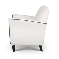 Fauteuil d'appoint rembourré avec pieds en bois