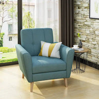 Fauteuil club capitonné en tissu Treston Mid-Century Modern de Christopher Knight Home