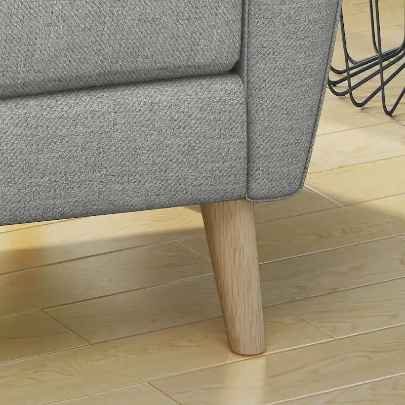 Fauteuil club capitonné en tissu Treston Mid-Century Modern de Christopher Knight Home
