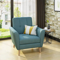 Fauteuil club capitonné en tissu Treston Mid-Century Modern de Christopher Knight Home