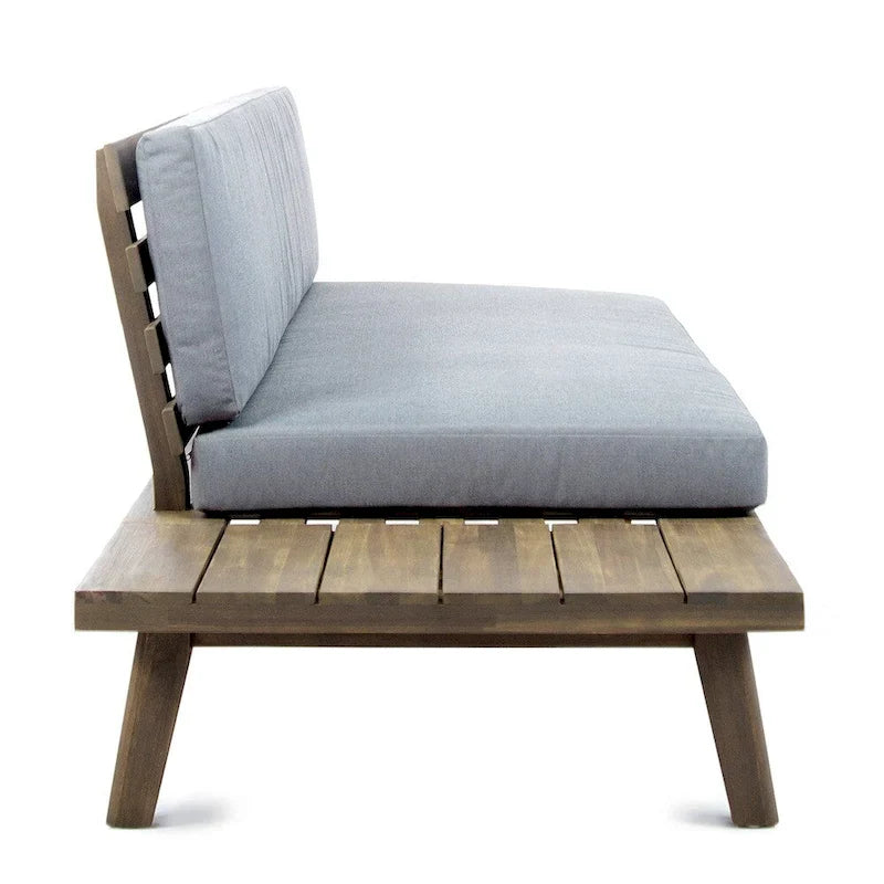 Christopher Knight Home Eulah Canapé en bois et tissu minimaliste, côté gauche