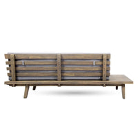 Christopher Knight Home Eulah Canapé en bois et tissu minimaliste, côté gauche