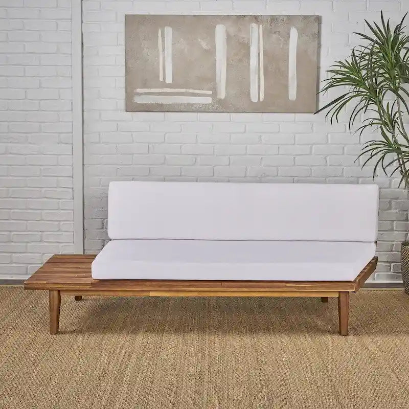 Christopher Knight Home Eulah Canapé en bois et tissu minimaliste, côté gauche