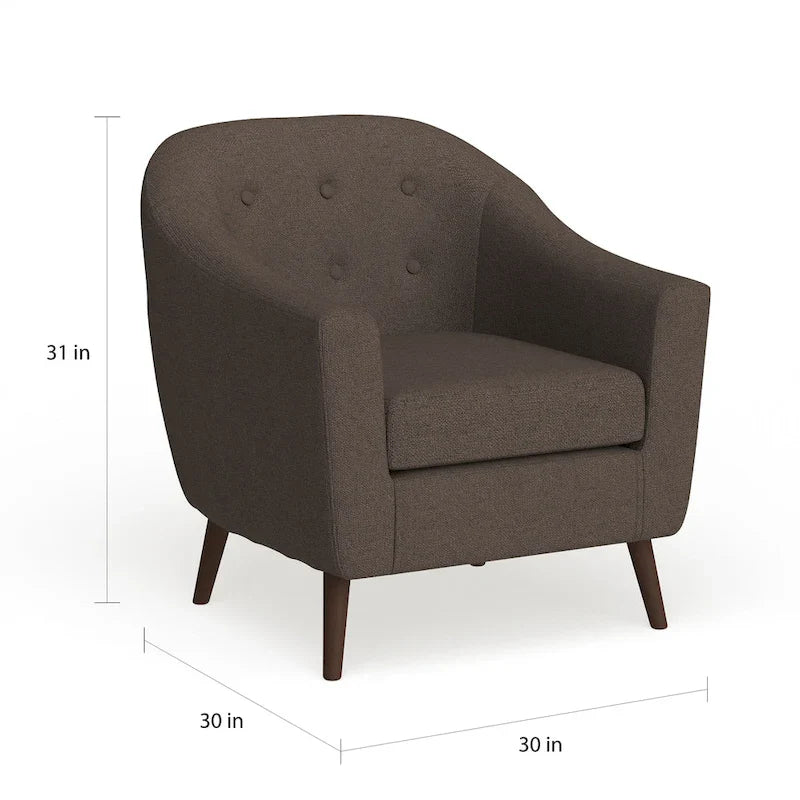 Chaise d'appoint moderne du milieu du siècle Carson Carrington Lieksa