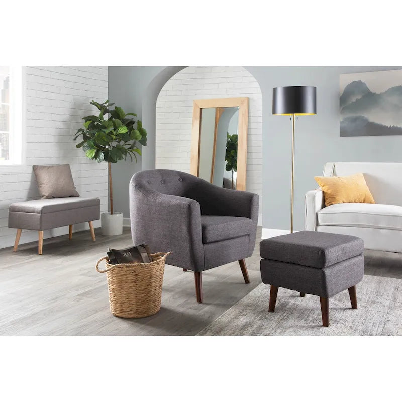 Chaise d'appoint moderne du milieu du siècle Carson Carrington Lieksa