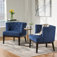 Fauteuil d'appoint capitonné en tissu ou similicuir Clough (Lot de 2) par Christopher Knight Home