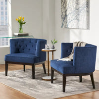 Fauteuil d'appoint capitonné en tissu ou similicuir Clough (Lot de 2) par Christopher Knight Home
