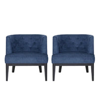Fauteuil d'appoint capitonné en tissu ou similicuir Clough (Lot de 2) par Christopher Knight Home