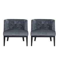 Fauteuil d'appoint capitonné en tissu ou similicuir Clough (Lot de 2) par Christopher Knight Home