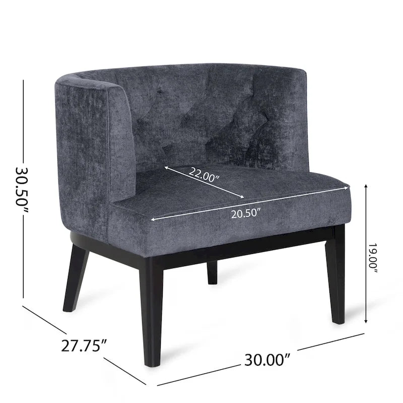 Clough - Fauteuil d'appoint capitonné en tissu ou similicuir (lot de 2) par Christopher Knight Home