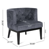 Fauteuil d'appoint capitonné en tissu ou similicuir Clough (Lot de 2) par Christopher Knight Home