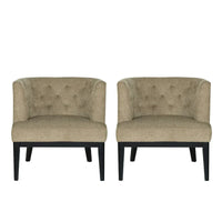Fauteuil d'appoint capitonné en tissu ou similicuir Clough (Lot de 2) par Christopher Knight Home
