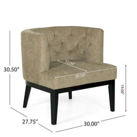 Fauteuil d'appoint capitonné en tissu ou similicuir Clough (Lot de 2) par Christopher Knight Home