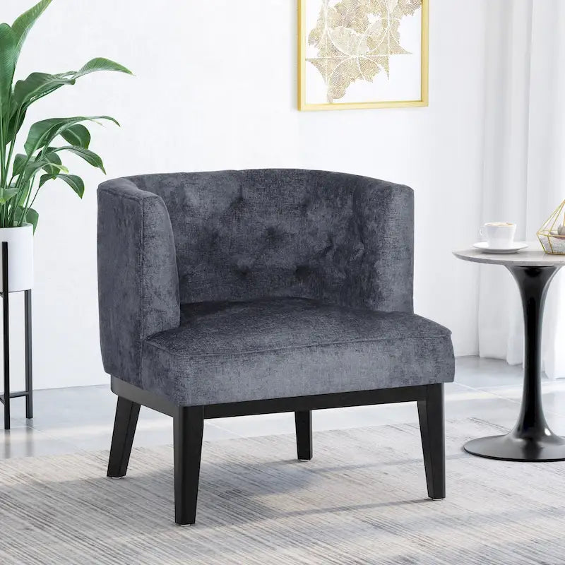 Fauteuil d'appoint capitonné Clough en tissu ou similicuir par Christopher Knight Home