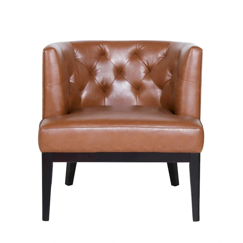 Fauteuil d'appoint capitonné Clough en tissu ou similicuir par Christopher Knight Home