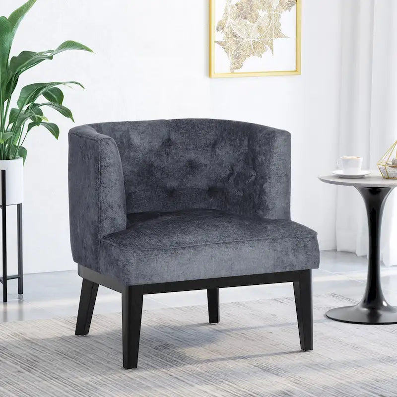 Fauteuil d'appoint capitonné Clough en tissu ou similicuir par Christopher Knight Home