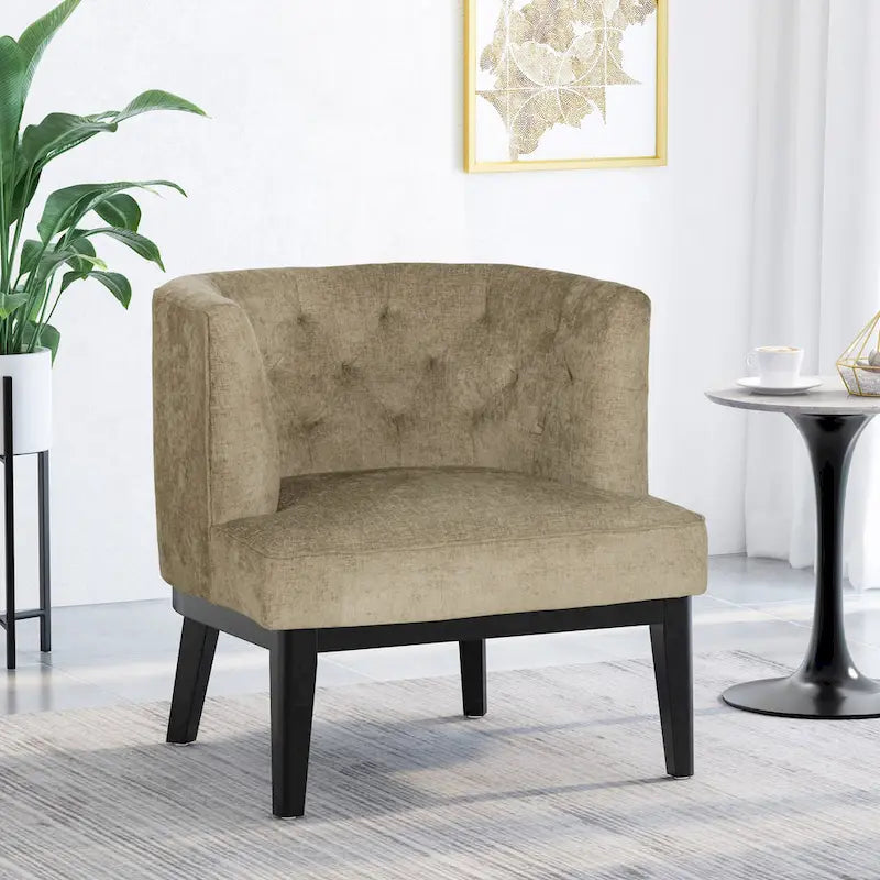 Fauteuil d'appoint capitonné Clough en tissu ou similicuir par Christopher Knight Home