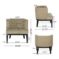 Fauteuil d'appoint capitonné Clough en tissu ou similicuir par Christopher Knight Home