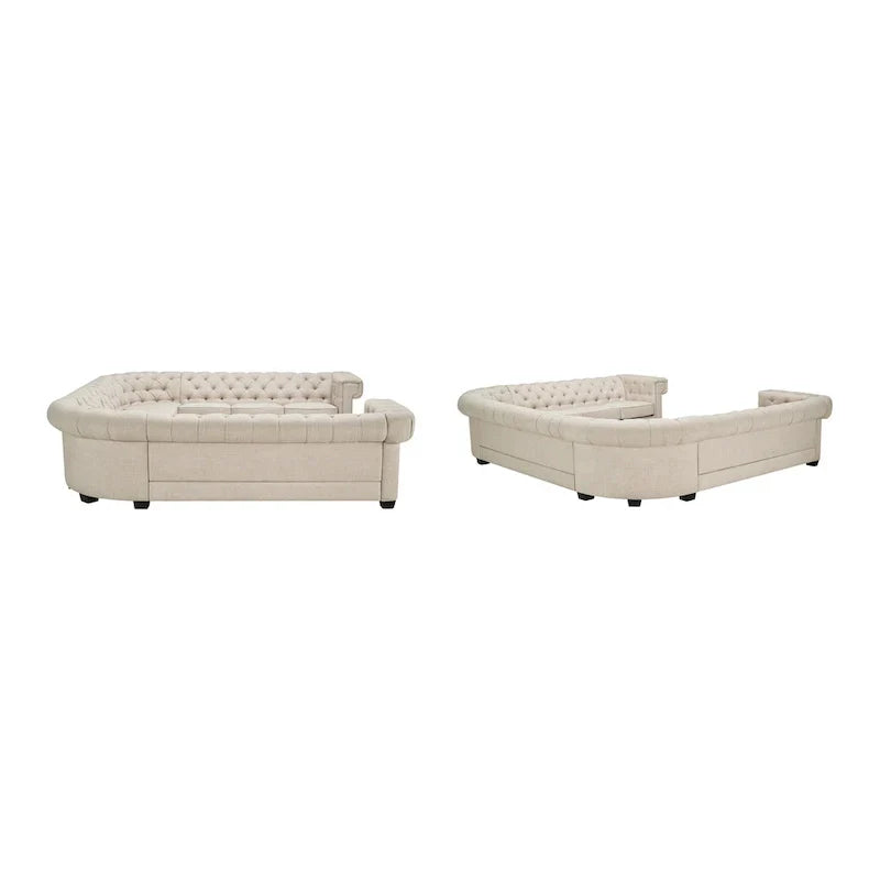 Gdansk Canapé sectionnel Chesterfield 11 places en forme de U