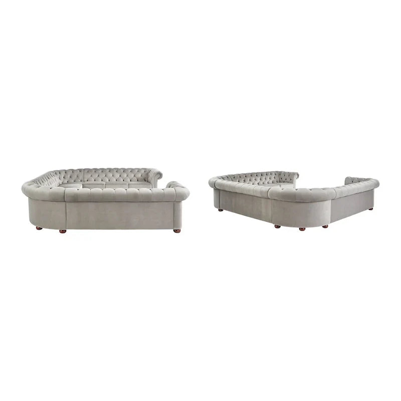 Gdansk Canapé sectionnel Chesterfield 11 places en forme de U