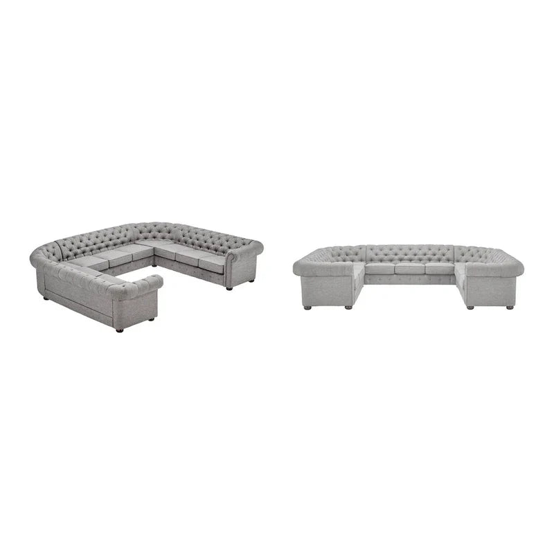 Gdansk Canapé sectionnel Chesterfield 11 places en forme de U