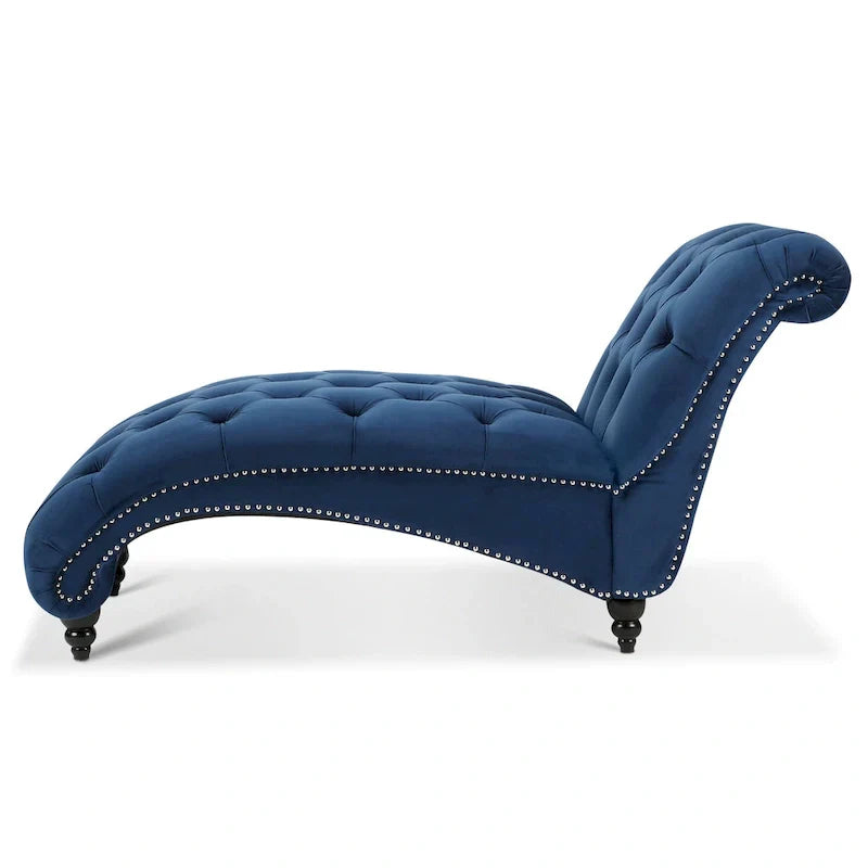 Chaise longue capitonnée - 62.80 x 27.17 x 32.87