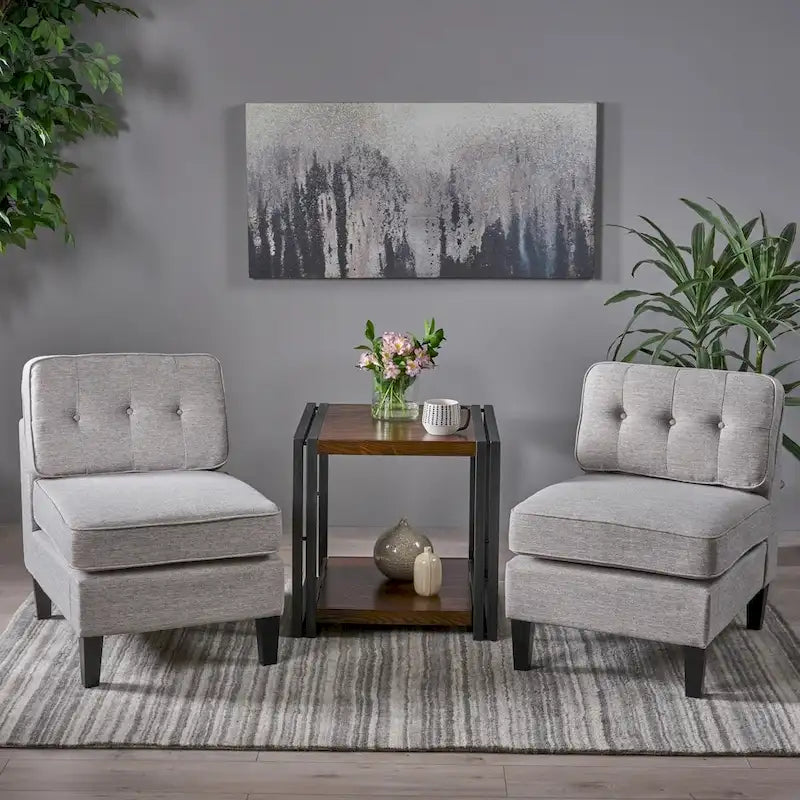 Chaises d'appoint en tissu Crowningshield (lot de 2) par Christopher Knight Home