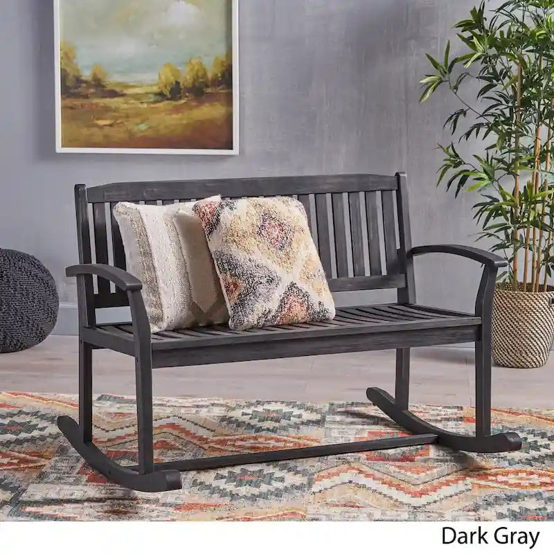 Balancelle de Patio en Bois d'Acacia Amina par Christopher Knight Home