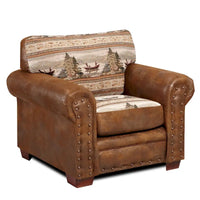 Chaise-tapisserie imprimée en coton Alpine Lodge