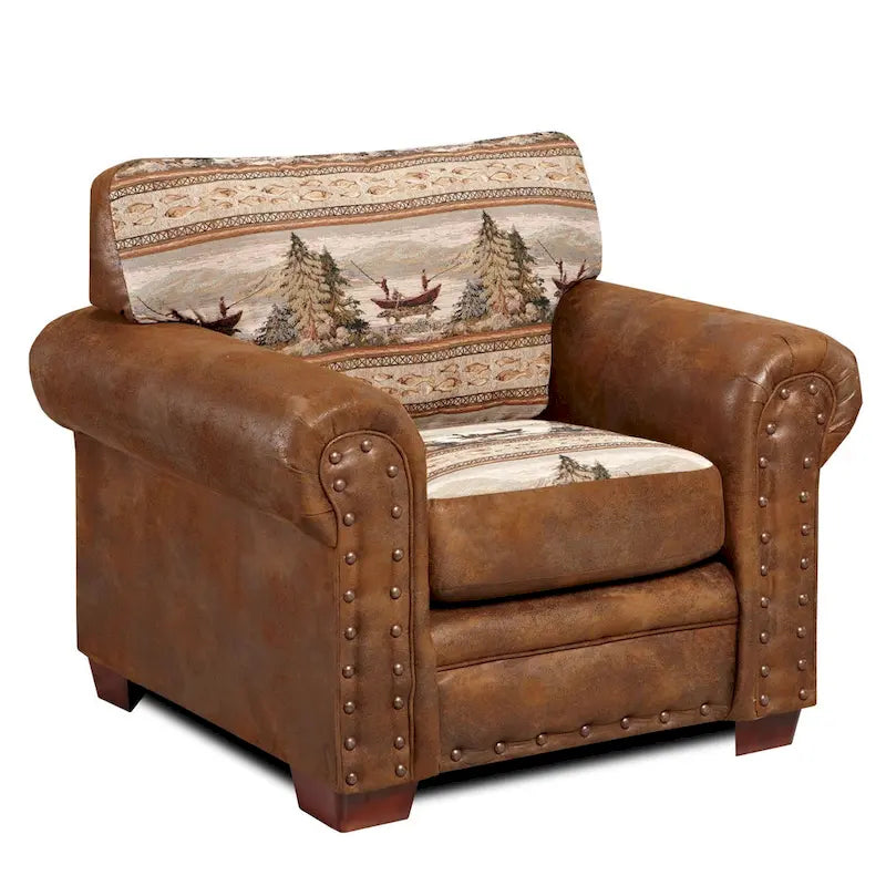 Chaise-tapisserie imprimée en coton Alpine Lodge