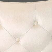 Table basse pouf Chana Glam en velours et verre trempé par Christopher Knight Home